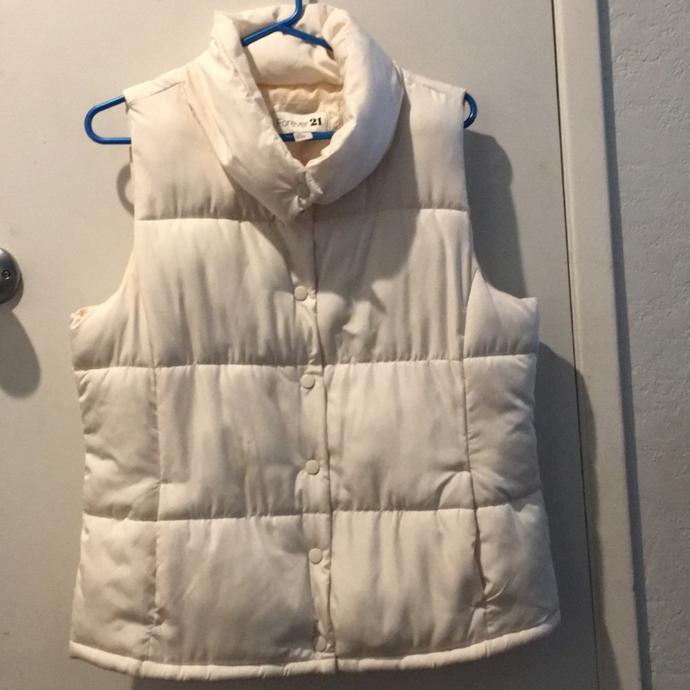 White puffy vest
